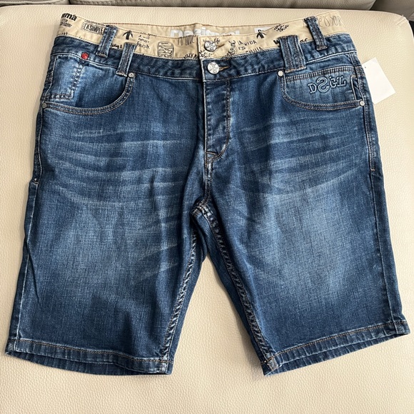 Desigual Men’s Double Waist Regular Fit Denim Short - Size 36 - Picture 2 of 9
